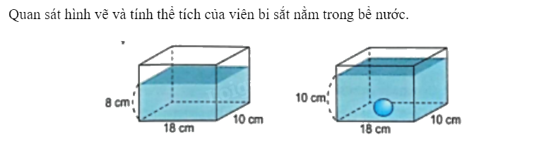 Bài 52: Thể tích của hình hộp chữ nhật (tiết 2) trang 48 vở bài tập Toán 5 - Kết nối tri thức 4