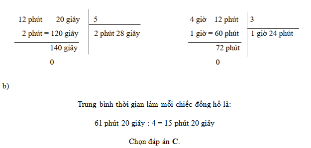 Bài 58: Nhân, chia số đo thời gian với một số (tiết 2) trang 67 vở bài tập Toán 5 - Kết nối tri thức 1 1