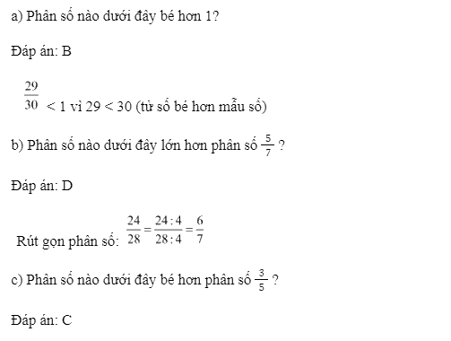 Giải bài 3: Ôn tập phân số (tiết 2) trang 12, 13 vở bài tập Toán 5 - Kết nối tri thức 4