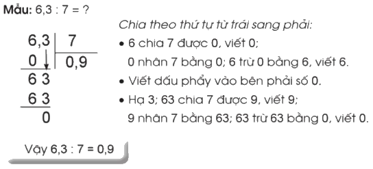 Giải bài 33: Chia một số thập phân cho một số tự nhiên trang 79, 80, 81 vở bài tập Toán 5 - Cánh diều 5