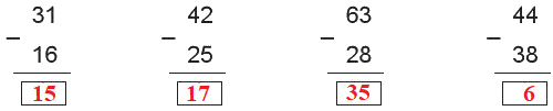 Phép trừ (có nhớ) trong phạm vi 100 0 2
